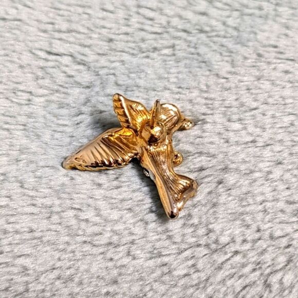 Vintage Petite Rhinestone Hummingbird Tac Pin/Brooche - Picture 4 of 6
